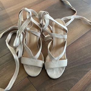 Boohoo Tie Heeled Sandals